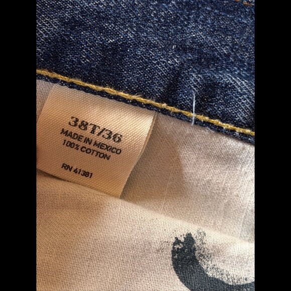 Polo Ralph Lauren Jeans 38 x 36 Mens Blue Classic Fit Acid Denim - Picture 11 of 13